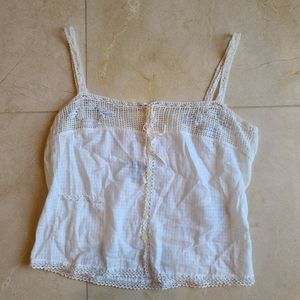 Ralph Lauren tank with crochet detail, size 8